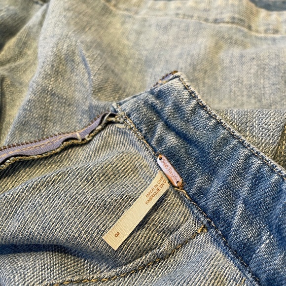 Free people denim lace up skirt size 8 - Picture 3 of 3